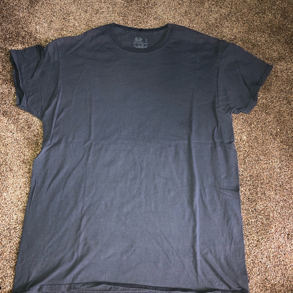 Fruit of the Loom Men's Crew Neck T-Shirt in grayish blue color